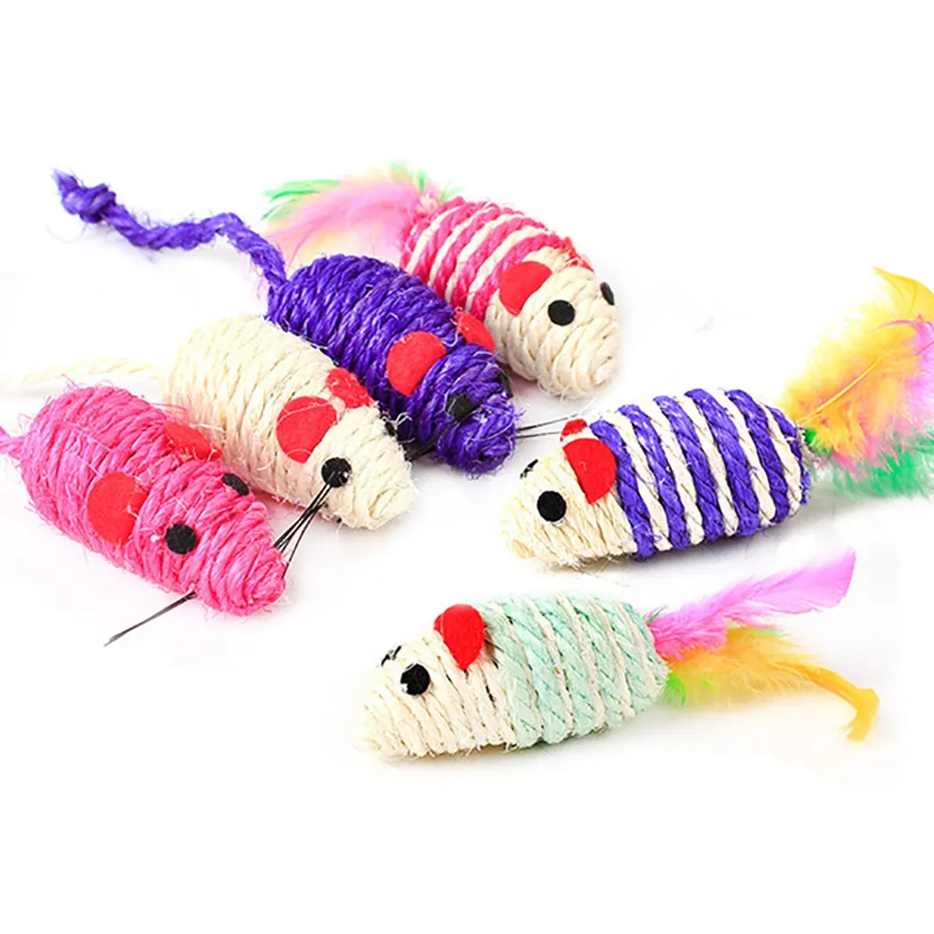 1 piece Cat Toy Stick Feather Wand With Bell Mouse Cage