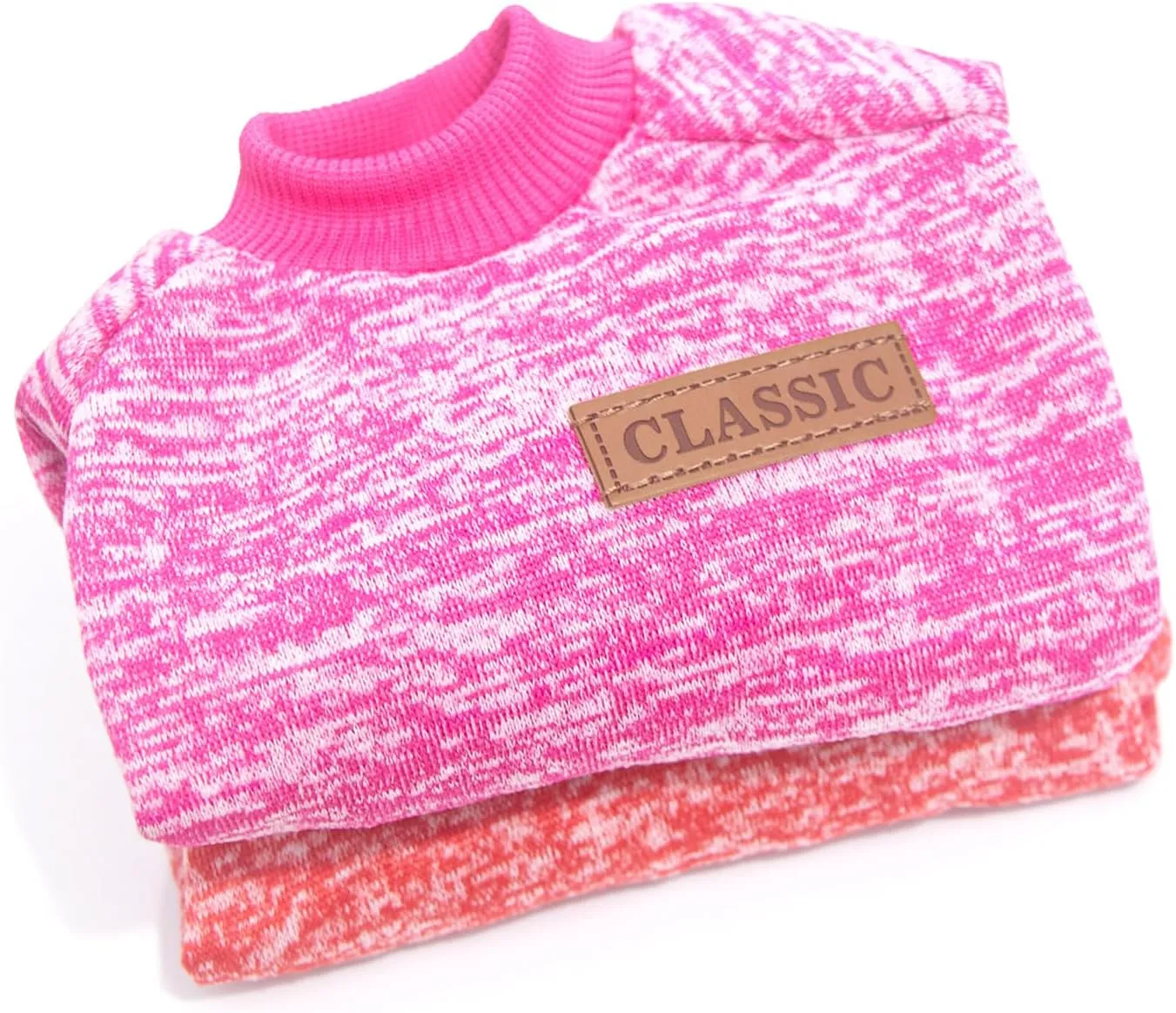 2 Pieces Dog Sweaters for Small Dogs Fall Dog Clothes Female Winter Fleece Puppy Clothes Warm Thick Pet Outfit Coat Yorkie, Chihuahua, Pug, Cat, Pug,S,Pink, Red