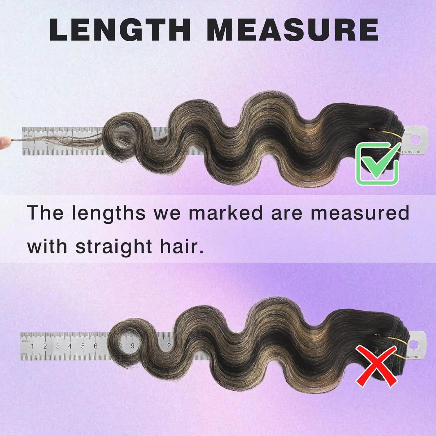 ABH AMAZINGBEAUTY HAIR Body Wave Clip in Human Hair Wavy Clip in Extensions Body Wave Clip ins Rooted Black Piano Natural Black #1B Fading into Caramel Blonde #27 Two Tone 120G 22 Inch