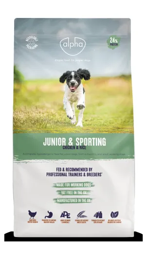 Alpha Junior & Sporting Chicken and Rice 15kg