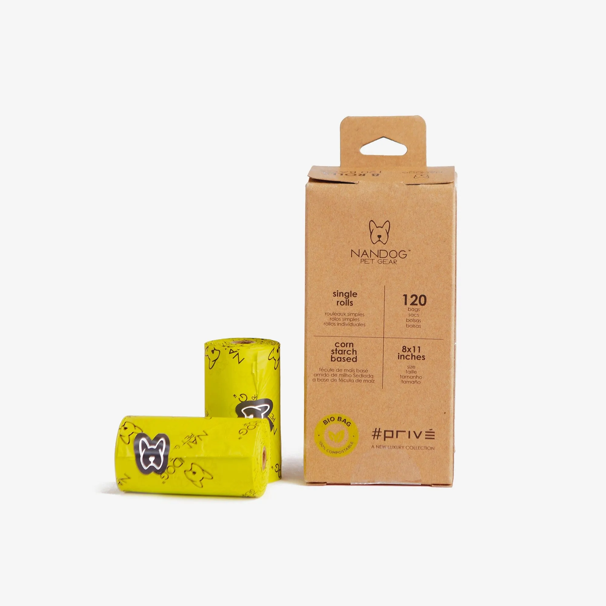 Biodegradable Neon Dog Waste Bags - 8 Pack