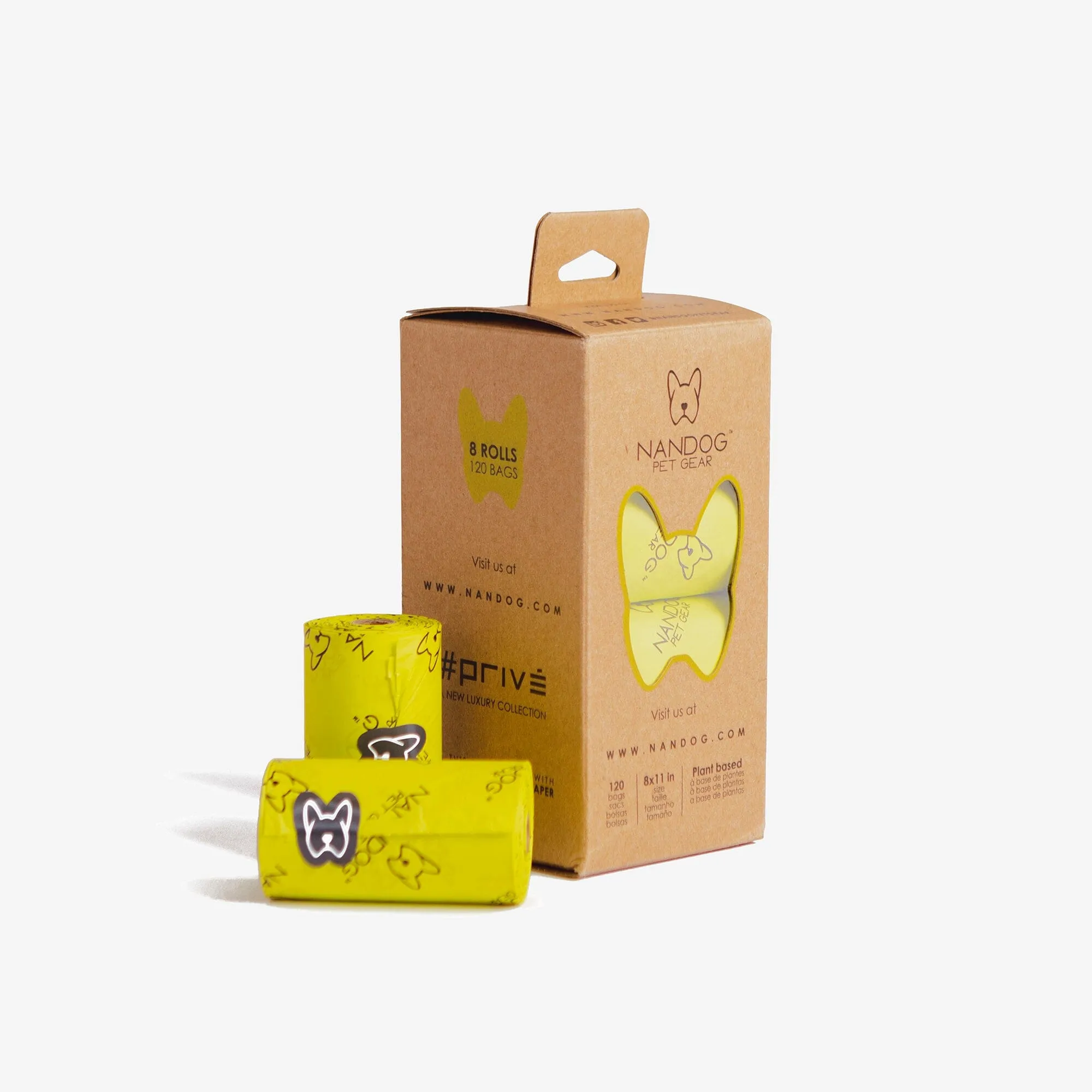 Biodegradable Neon Dog Waste Bags - 8 Pack
