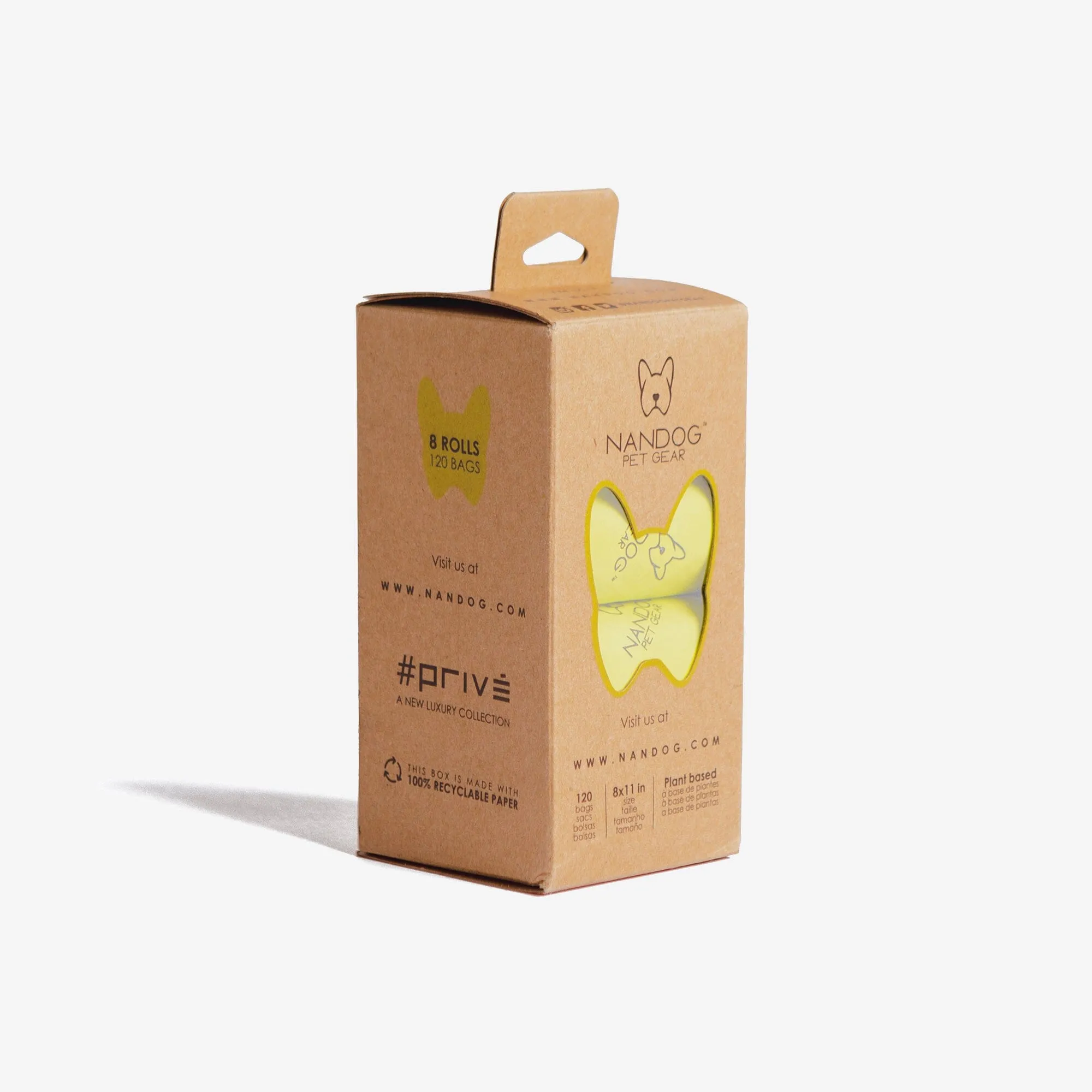 Biodegradable Neon Dog Waste Bags - 8 Pack