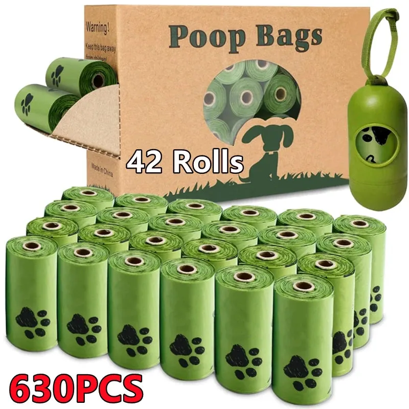 Biodegradable Scented Dog Poop Bags with Dispenser