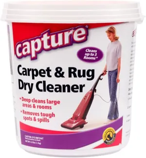 Capture Carpet & Rug Dry Cleaner w/Resealable lid - Home, Car, Dogs & Cats Pet Carpet Cleaner Solution - Strength Odor Eliminator, Stains Spot Remover, Non Liquid & No Harsh Chemical (2.5 lb)