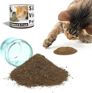 Cat Toys - Silvervine Powder for Cats, 100% Natural Catnip Alternative, 25G (0.88OZ), Safe for All Cat Ages, Matatabi Gall Fruit Powder