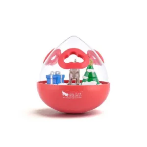 Christmas Wobble Ball Dog Treat Toy