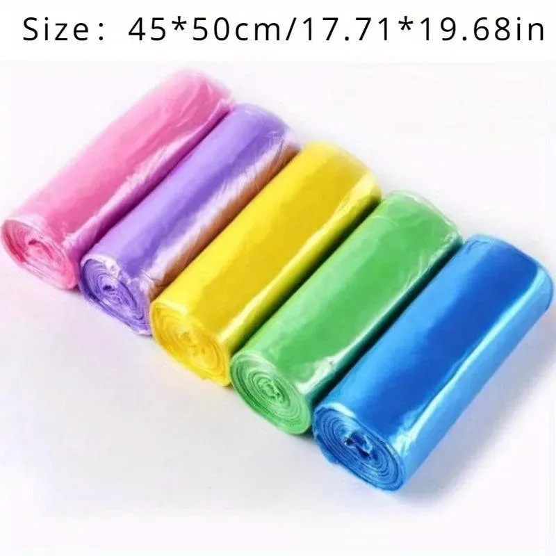 Economy Pack 100pcs/5 Rolls Garbage Bags, 120g