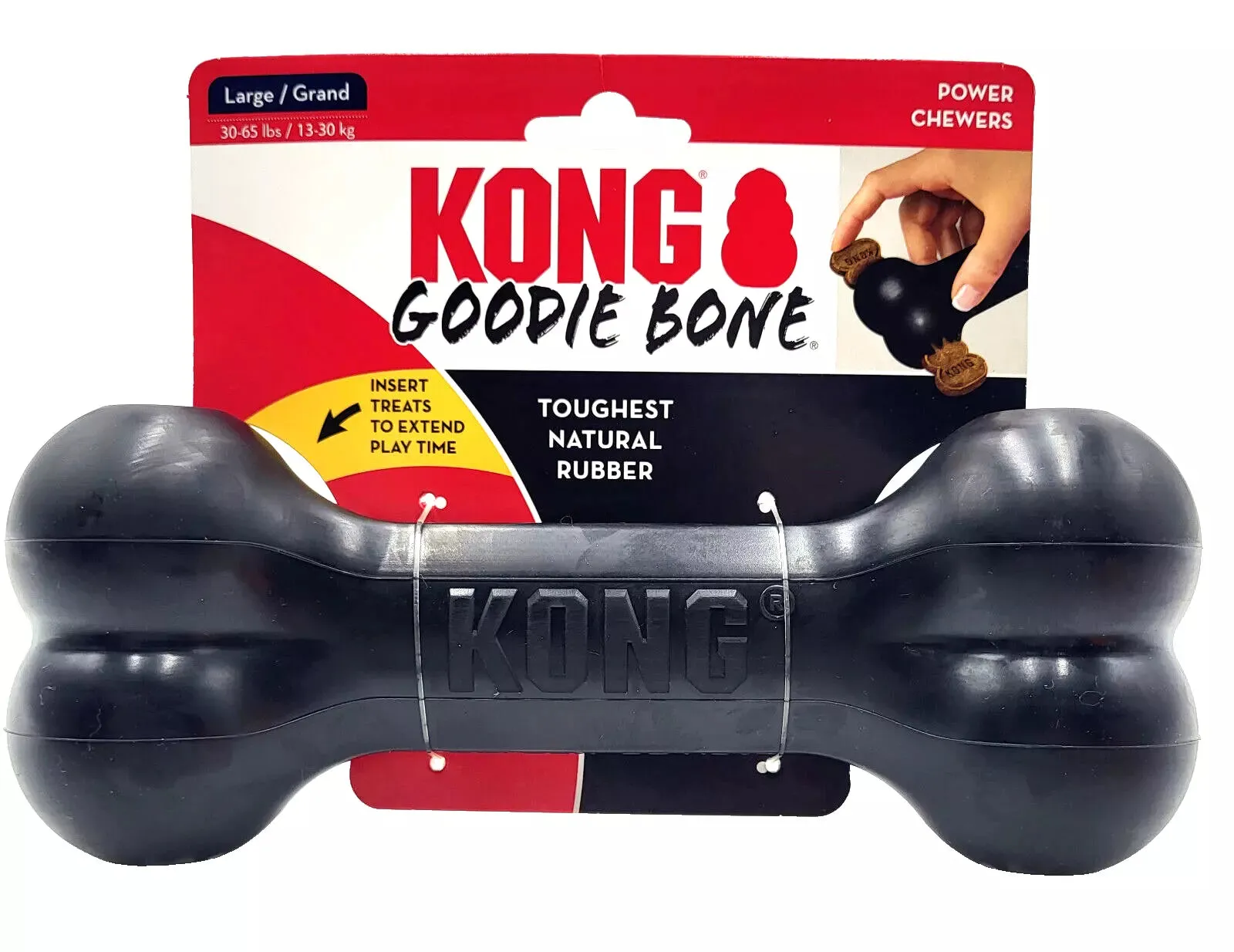 Extreme Goodie Bone Dog Toy Black - Large