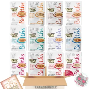 Fancy Feast Creamy Broths With Wild Salmon & Whitefish Supplemental Cat Food Pouches