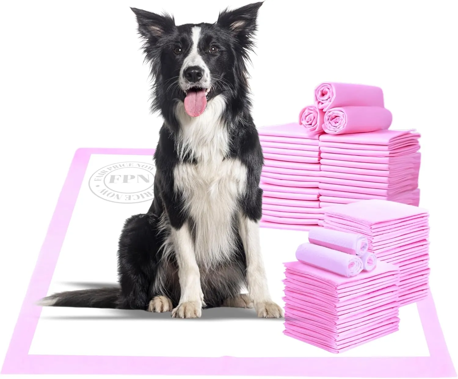 FPN Lavender Scented Pet Toilet Training Pads (24X24 Inches, Pack of 40) - Ultra Absorbent, Quick Dry, Leak-Proof Pad for Puppies, Dogs, and Small Pets | Dog 5-Layer Protection with Calming