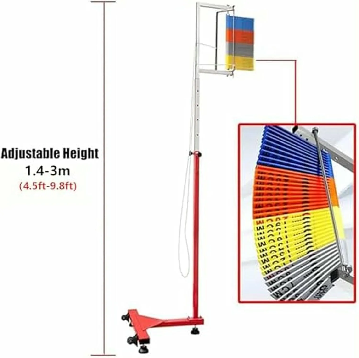 Free-Standing Jump Measurement TesterVertical Jump TesterAdults Vertical Jump Tester,Floor Standing High Jump Training Equipment Vertical Test Jump Measurement Tester~/
