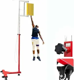 Free-Standing Jump Measurement TesterVertical Jump Trainer, Vertical Jump Tester, Jump Height Gauge, Vertical Jump Tester, Pull Cord and Moving Wheel Reset~/