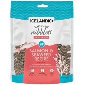 Icelandic  Soft Chew Salmon & Seaweed Soft and Chewy Dog Treats - 2.25 Oz