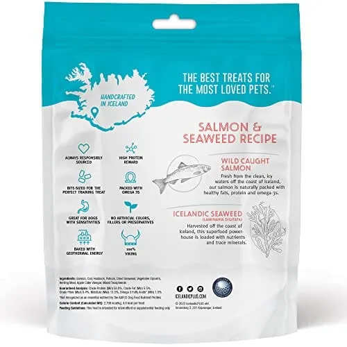Icelandic  Soft Chew Salmon & Seaweed Soft and Chewy Dog Treats - 2.25 Oz