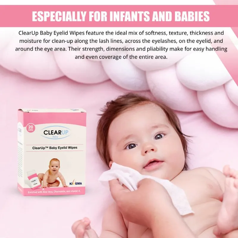 Kivema Organic baby wipes baby cleaning wipes around Eye and Ear 20Pcs