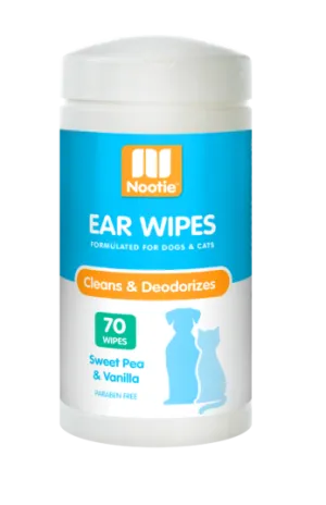 Nootie Sweet Pea & Vanilla Ear Wipes For Dogs & Cats