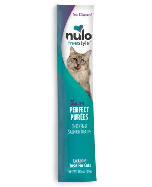Nulo FreeStyle Perfect Puree Chicken & Salmon Recipe Lickable Cat Treats