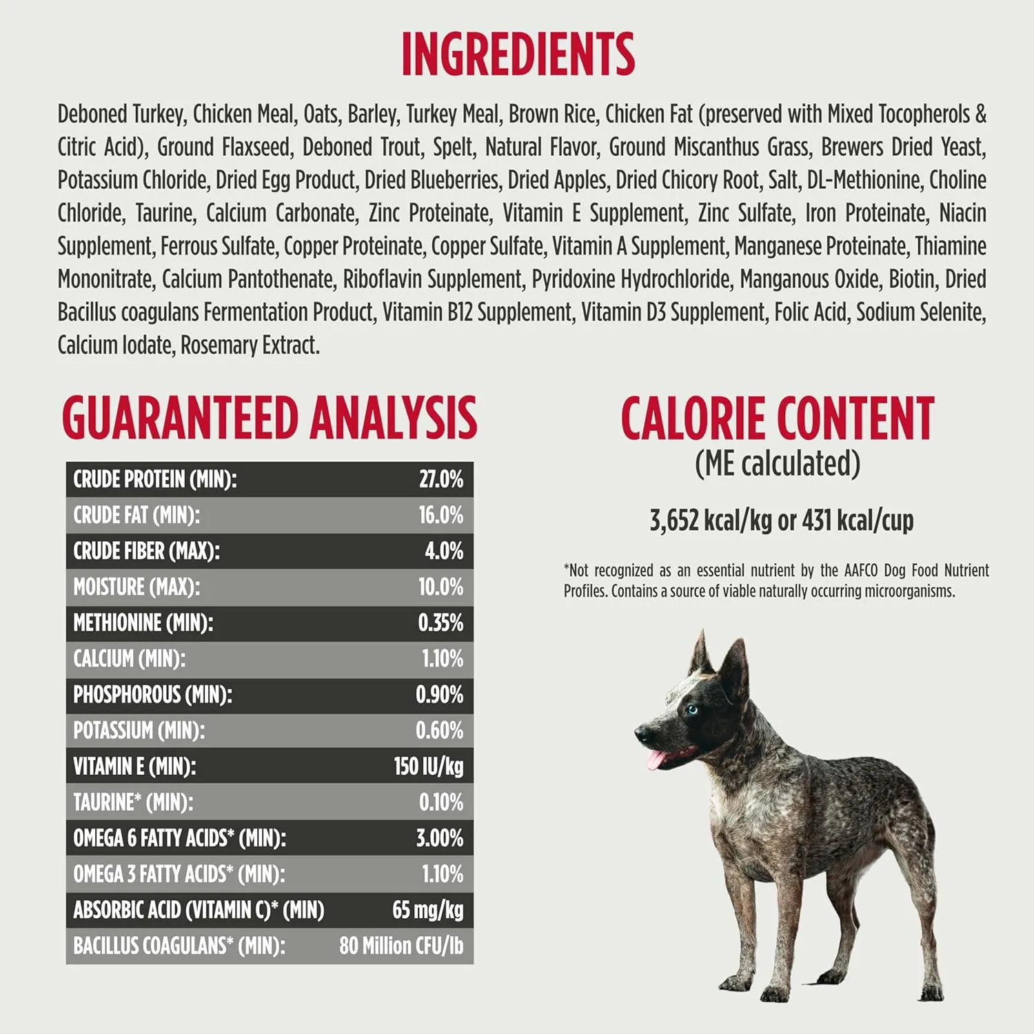 Nulo Frontrunner Turkey, Trout & Spelt Adult Dry Kibble Dog Food with Ancient Grains, 25 Pound Bag