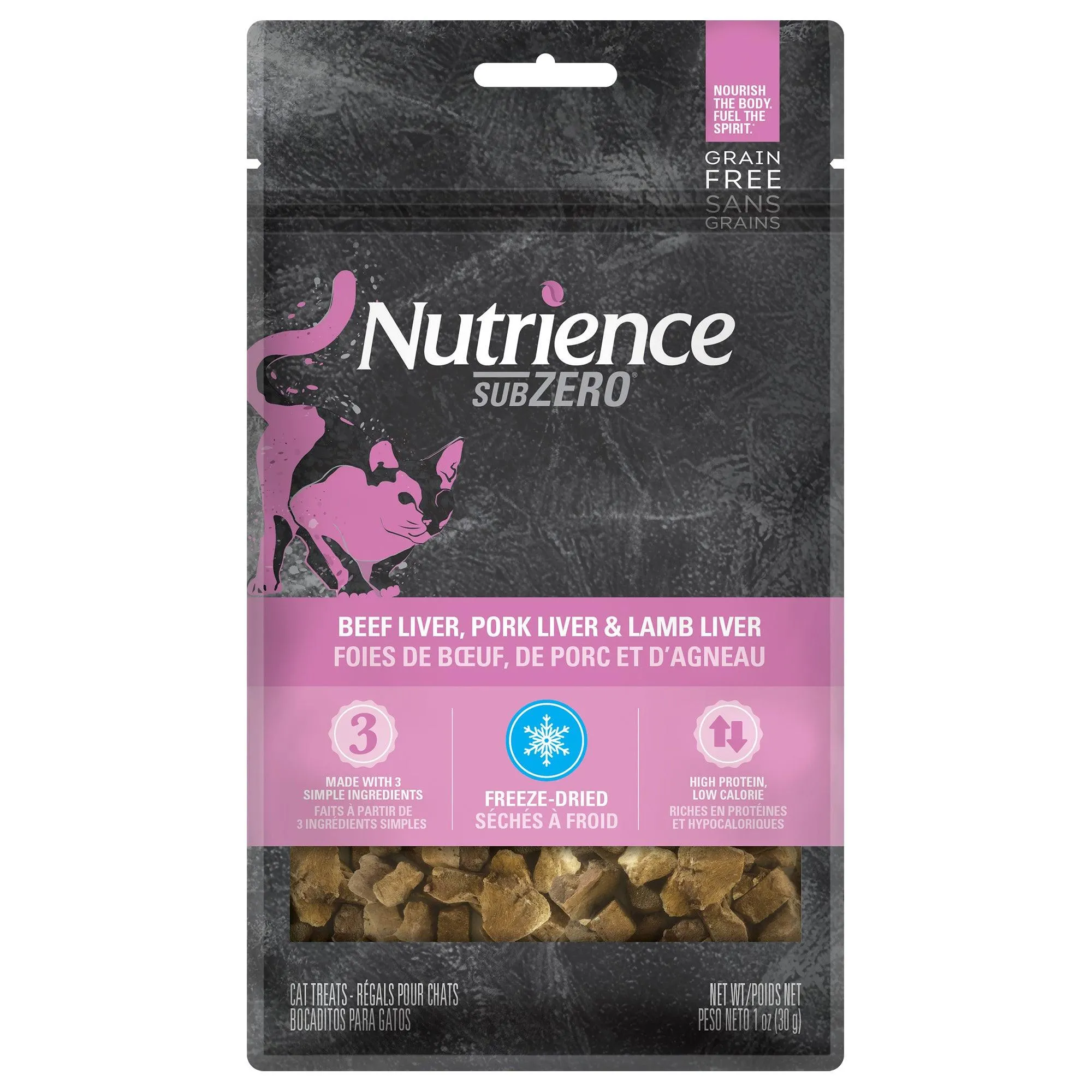 Nutrience Grain Free SubZero Prairie Red Cat Treats Beef Liver, Pork Liver & Lamb Liver