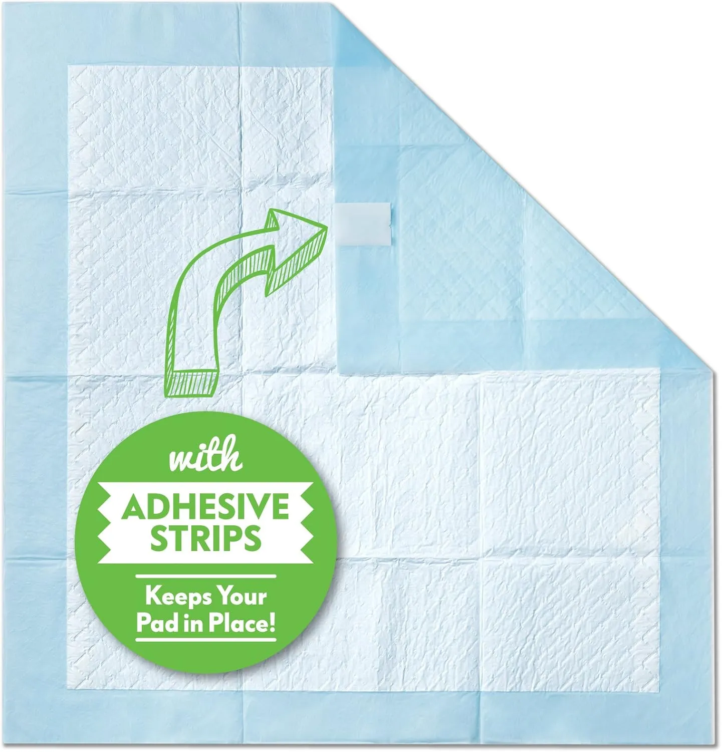 Paw Inspired Extra Large Puppy Pads 28X30" | XL Dog Pads | Dog Pee Pads | Puppy Training Pads, Potty Pads (Adhesive Strips, 50 Count)