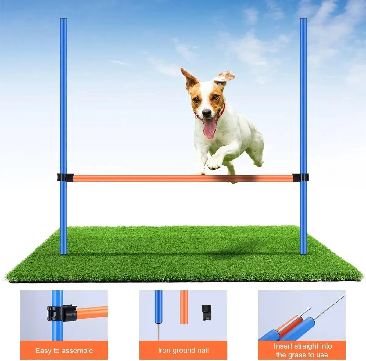 PAWISE Dog Training Exercise Equipment, Dog Agility Training Equipment, Jump Training Hurdles Equipment,Playground Equipment Outdoor