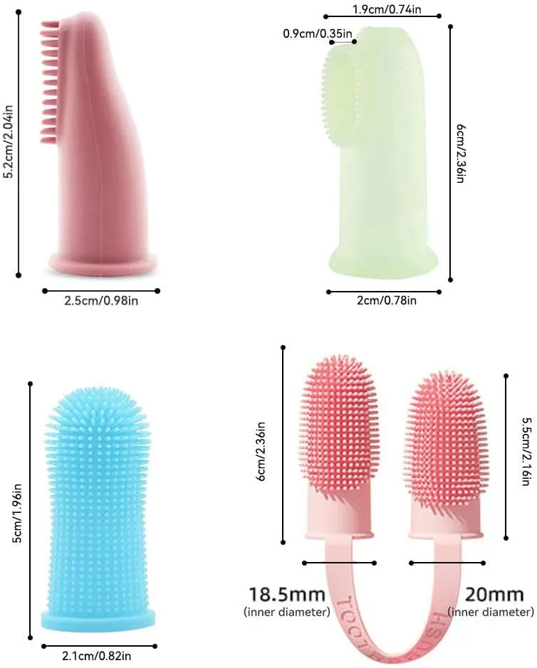 Pet Cat and Dog Silicone Soft Finger Set Toothbrush Teeth Cleaning Bad Breath Care Silicone