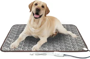 Pet Heating Pad for Large Dogs Cats, 34X21 inch, Waterproof, Easy Clean, Temperature Adjustable, Safety Instructions