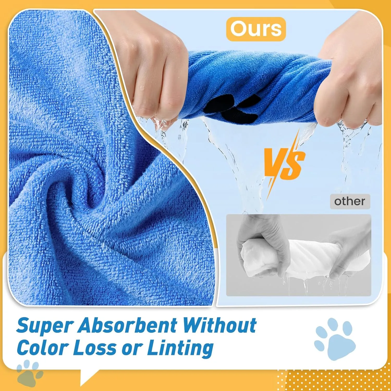 Pet Shower & Bath SuppliesDog Shampoo Brush Set with Towel, Washing Gloves,Comb for Dogs and Cats (Blue)