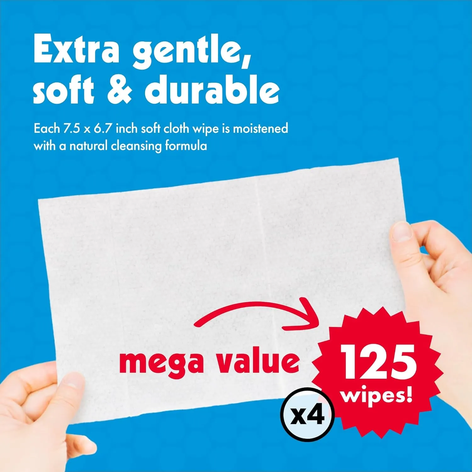 Petkin Mega Valu-Pak Pet Wipes, 500 Total Wipes - Pet Wipes for Dogs and Cats - for Face, Paws, Ears, Body and Eye Area - Super Convenient Dog Cleaning Wipes, Ideal for Home or Travel - Easy to Use