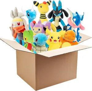 Pokemon 12" & 8" Plush Mystery Blind Box 2-Pack - Receive 1 8-inch & 1 12-inch Assorted Figure - Officially Licensed - Authentic Stuffed Animal Toy - Styles May Vary - Gift for Kids, Boys, Girls - 2 