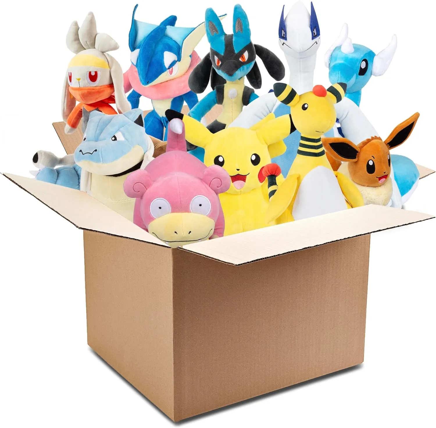 Pokemon Large 12" Mystery Blind 2-Plush Value Box - Receive Two Different Character Figures - Officially Licensed- Authentic Stuffed Animal Toy - Styles Vary - Gift for Kids, Boys, Girls - 2 