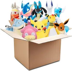 Pokemon Large 12" Mystery Blind 2-Plush Value Box - Receive Two Different Character Figures - Officially Licensed- Authentic Stuffed Animal Toy - Styles Vary - Gift for Kids, Boys, Girls - 2 