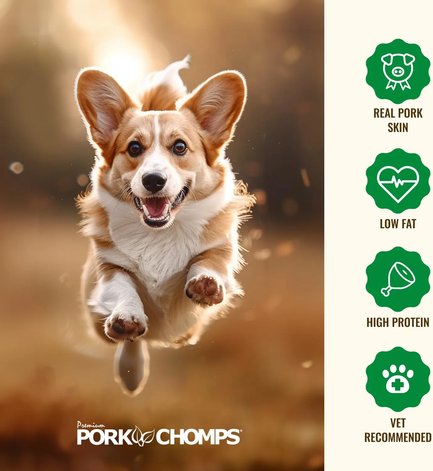 Pork Chomps Roasted Pork Skin Dog Chew, 6-inch Bagel, 1 Count