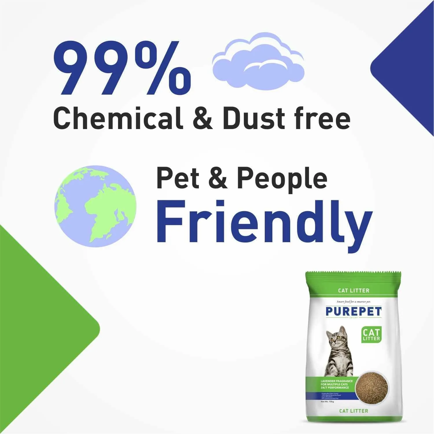 Purepet Lavender Scented Clumping Cat Litter