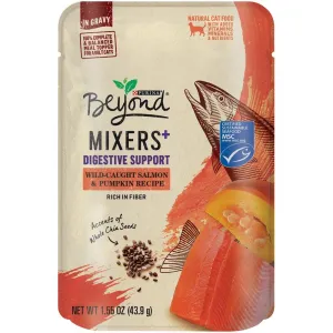 Purina Beyond Mixers  Digestive Support Wild-Salmon and Pumpkin Wet Cat Food and Topper Pouch - 1.55 Oz - Case of 16