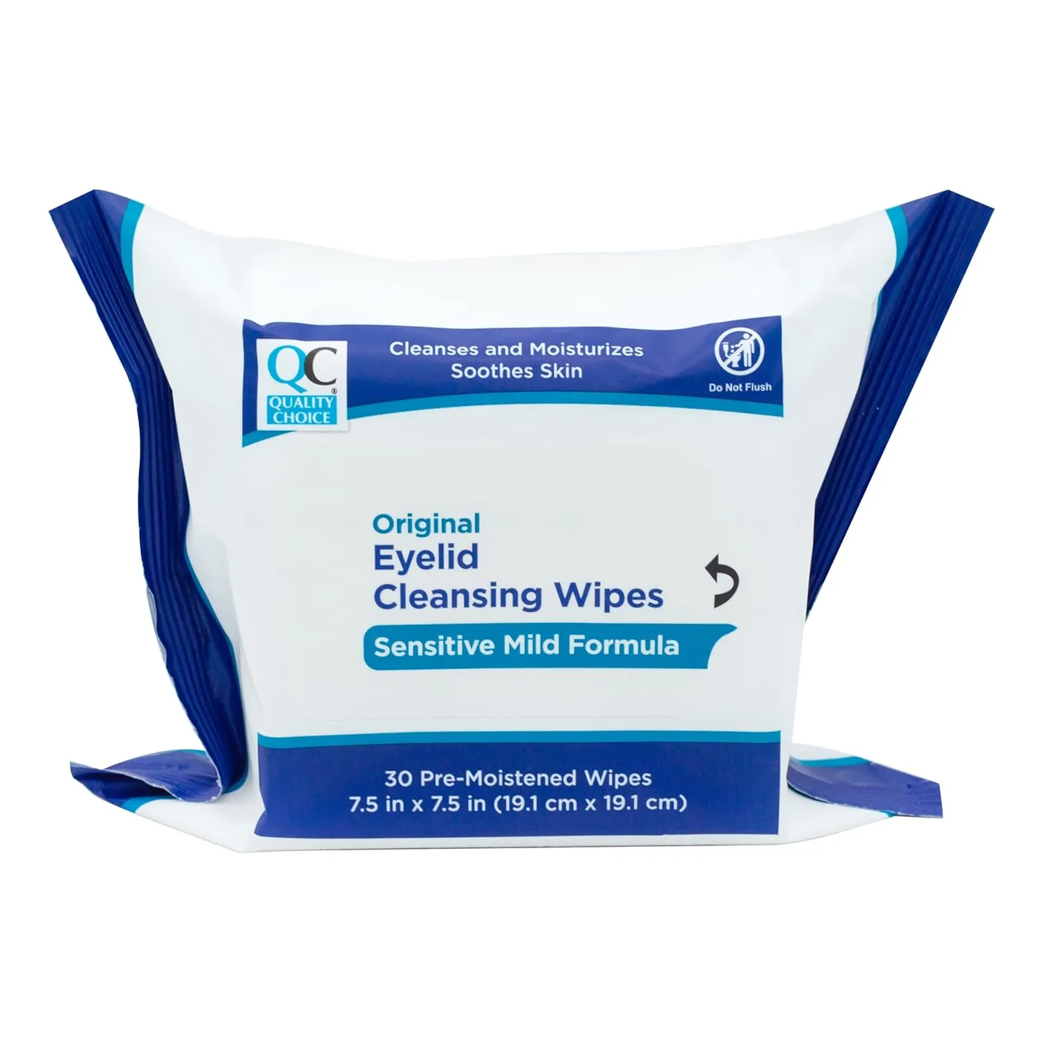 Quality Choice Eyelid Cleansing Wipes. Soothing, Individually wrapped 30 Pack For Daily Or On The Go Use. Ideal For Sensitive Eyes And Skin. Gentle Formula Removes Oil, Eyeliner & Mascara.