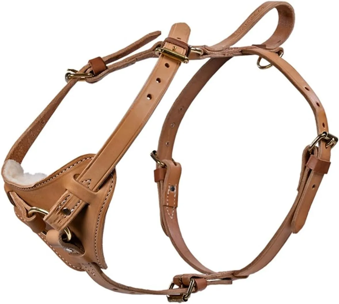 Ray Allen Mfg Signature K9 Leather Tracking Harness, Medium, Tan