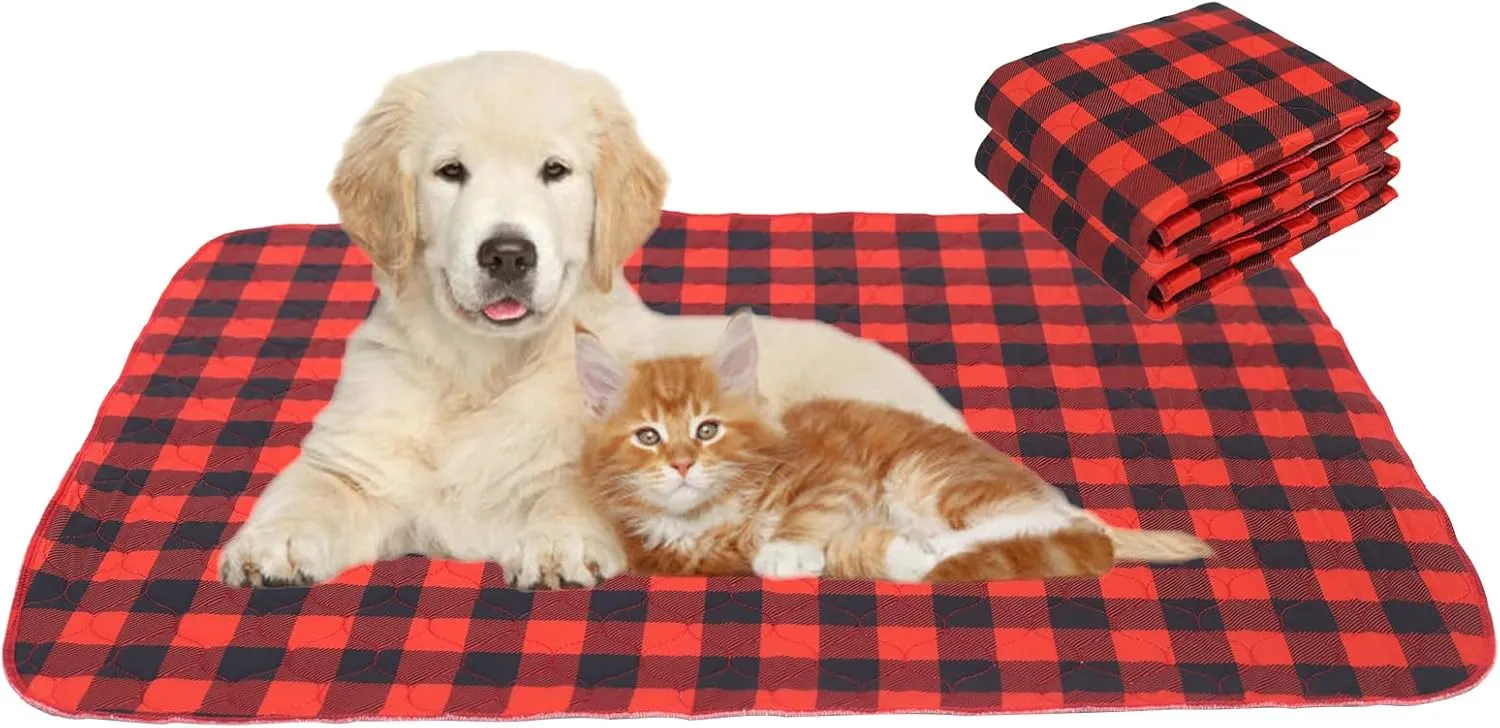 Reusable Puppy Pads,Washable Pee Pads for Dogs, 2 Pack 18"x24" Super Absorbent Dog Training Pads,Waterproof Non-Slip Whelping Pads for Dog Playpen,Crate,Bed,Sofa,Potty