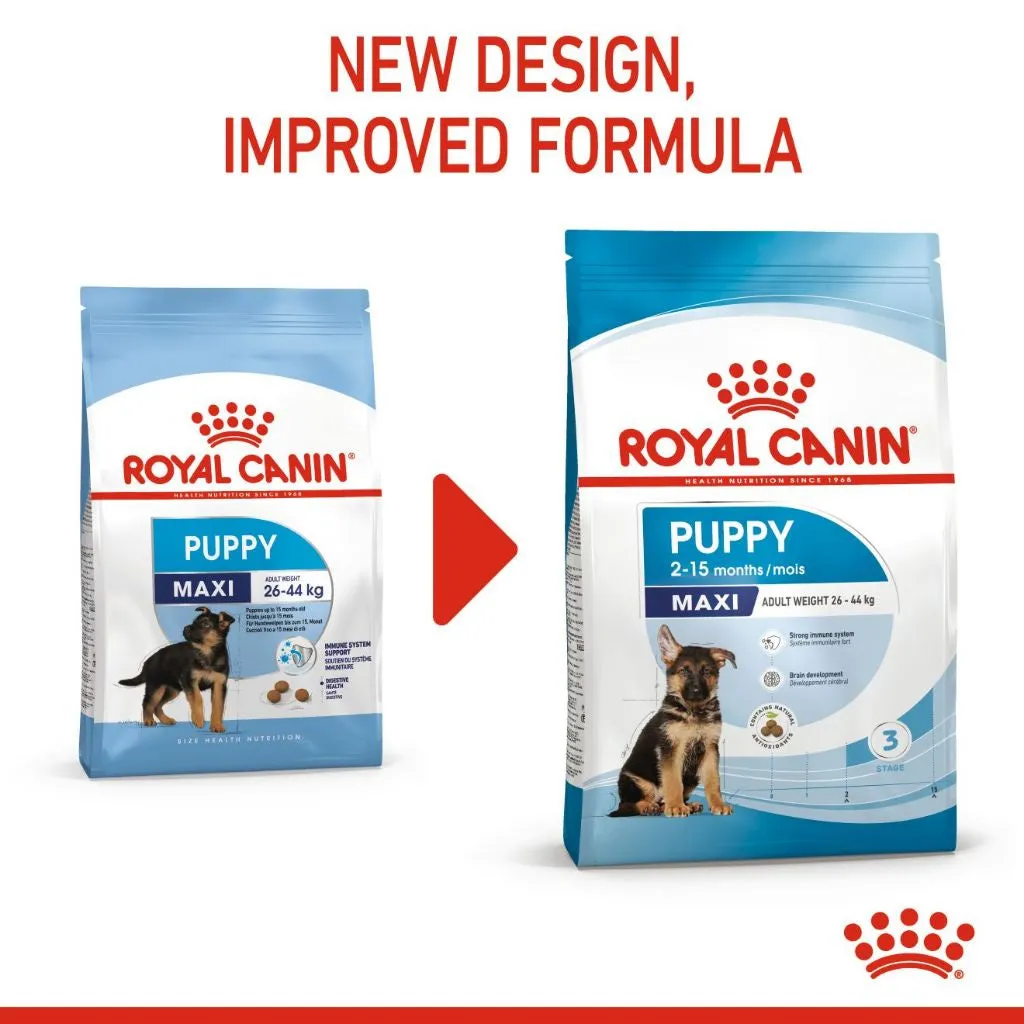 Royal Canin Maxi Puppy 4kg Dry Dog Food - Size Health Nutrition