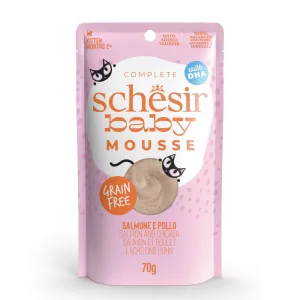 Schesir Cat Baby Pouch Mousse Salmon And Chicken 70g
