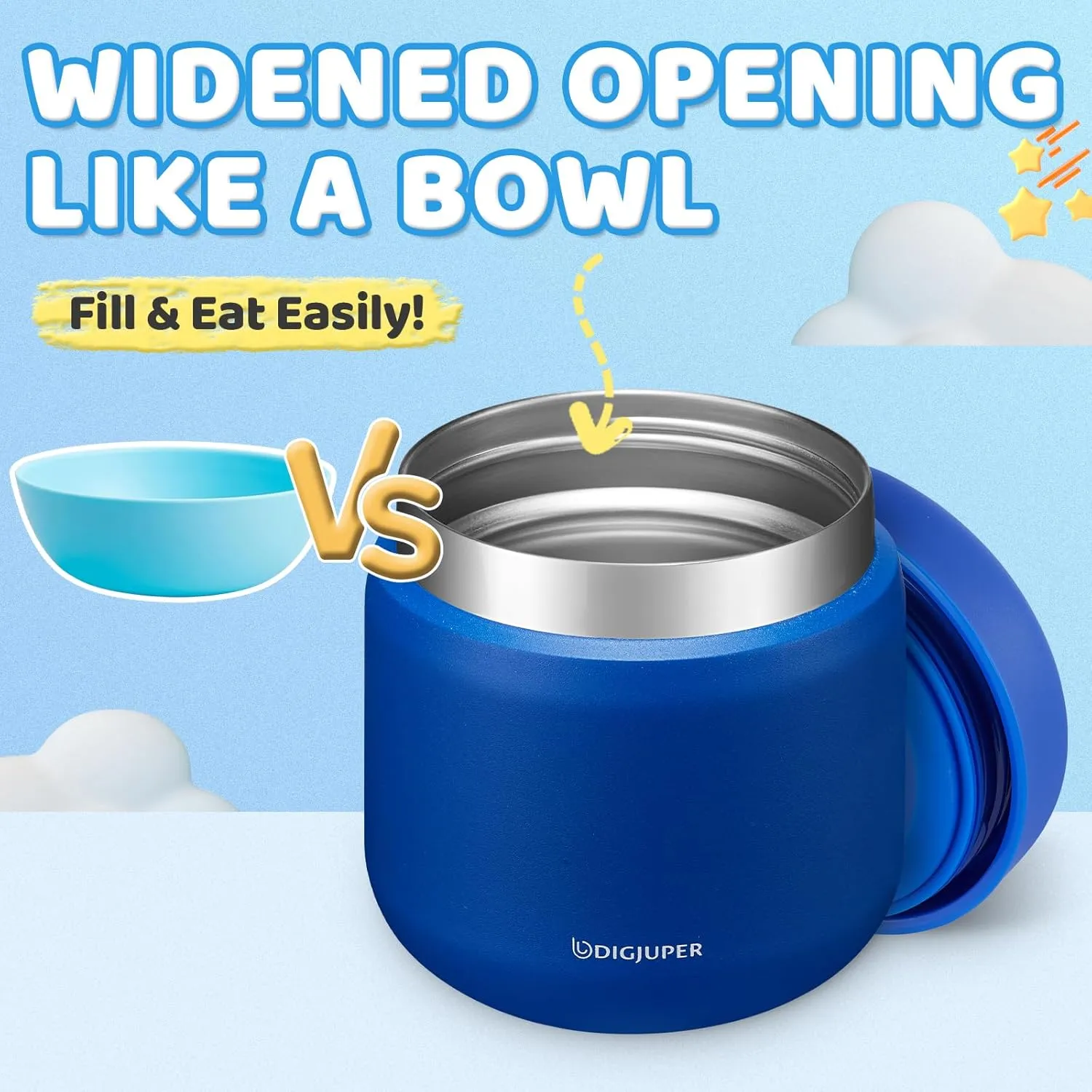 Soup Thermo for Adults Wide Mouth - 17 oz Insulated Food Jar Container Box w/Spoon & lunch Bag, Stainless Steel Leak-Proof Thermo Bowls Bento for Office Picnic Travel, Keep Cold 12h/Hot 8h