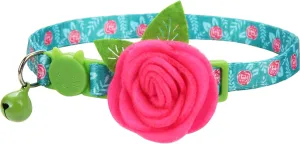 Spring Cat Collar, Floral Kitten Collar Breakaway, Flower Dog Collar for Small Dogs Female