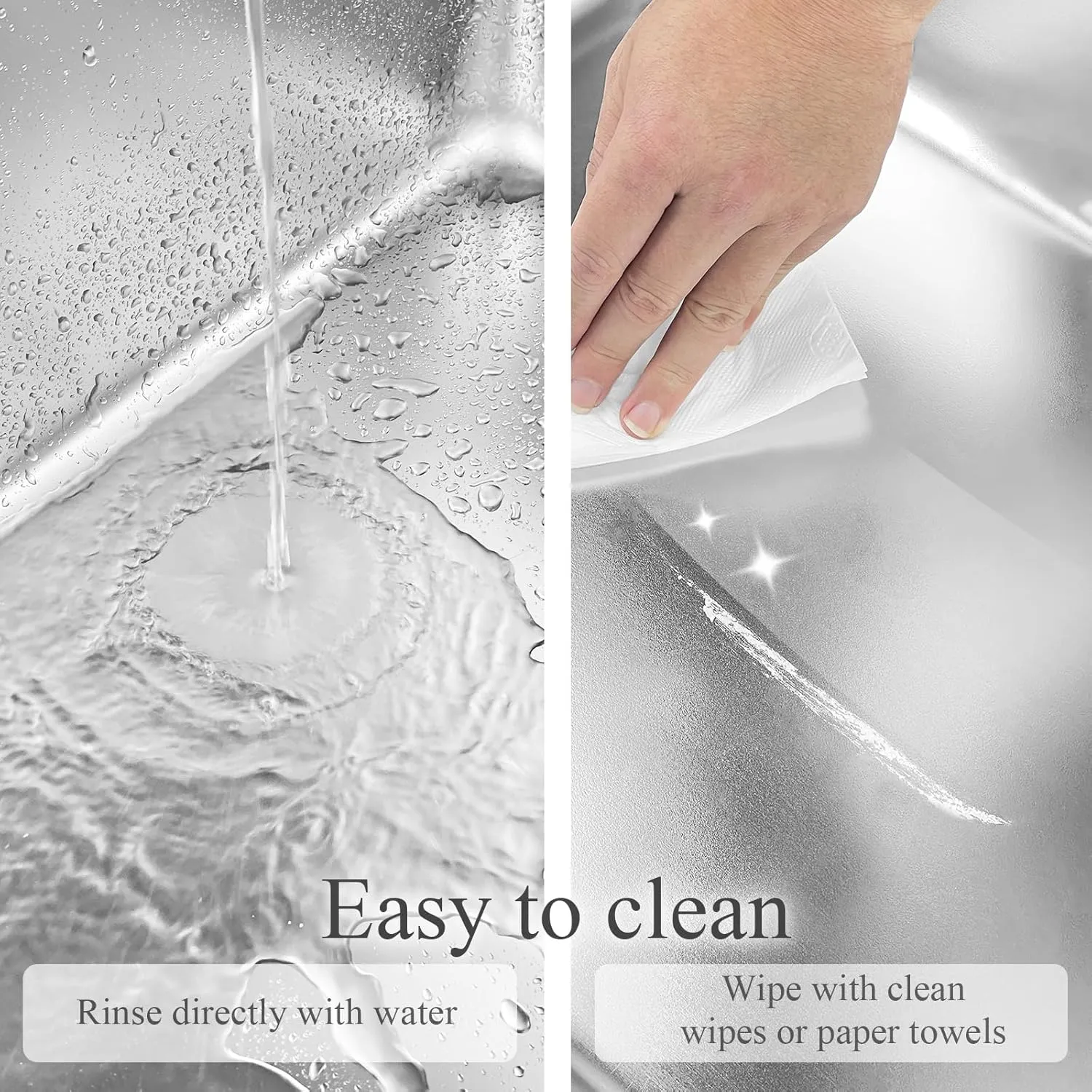 Stainless Steel Cat Litter Box High Side Cats Toilet Metal Kitten Litter Pan, Pet Cleaning Tool for Big and Small Cats, Rabbits, Splash-Proof and Non-Stick Cat Poop Box odorless 19.7"x13.8"x5.9"