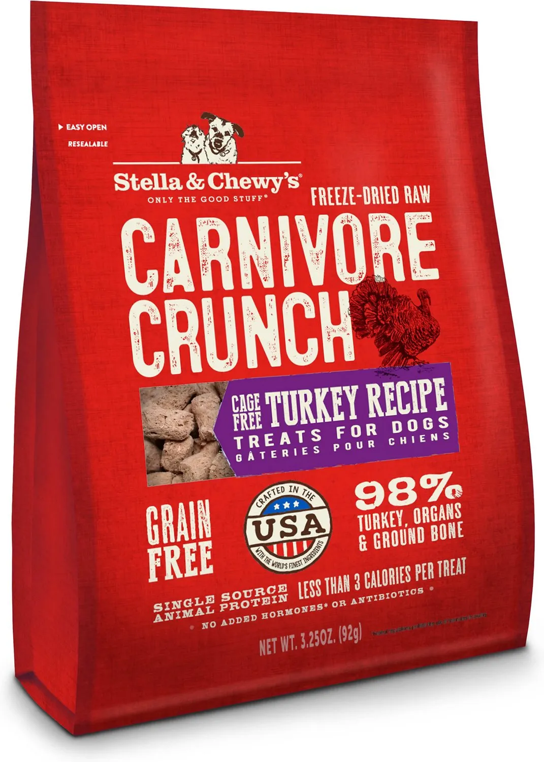 Stella & Chewys Carnivore Crunch Turkey Dog Treats