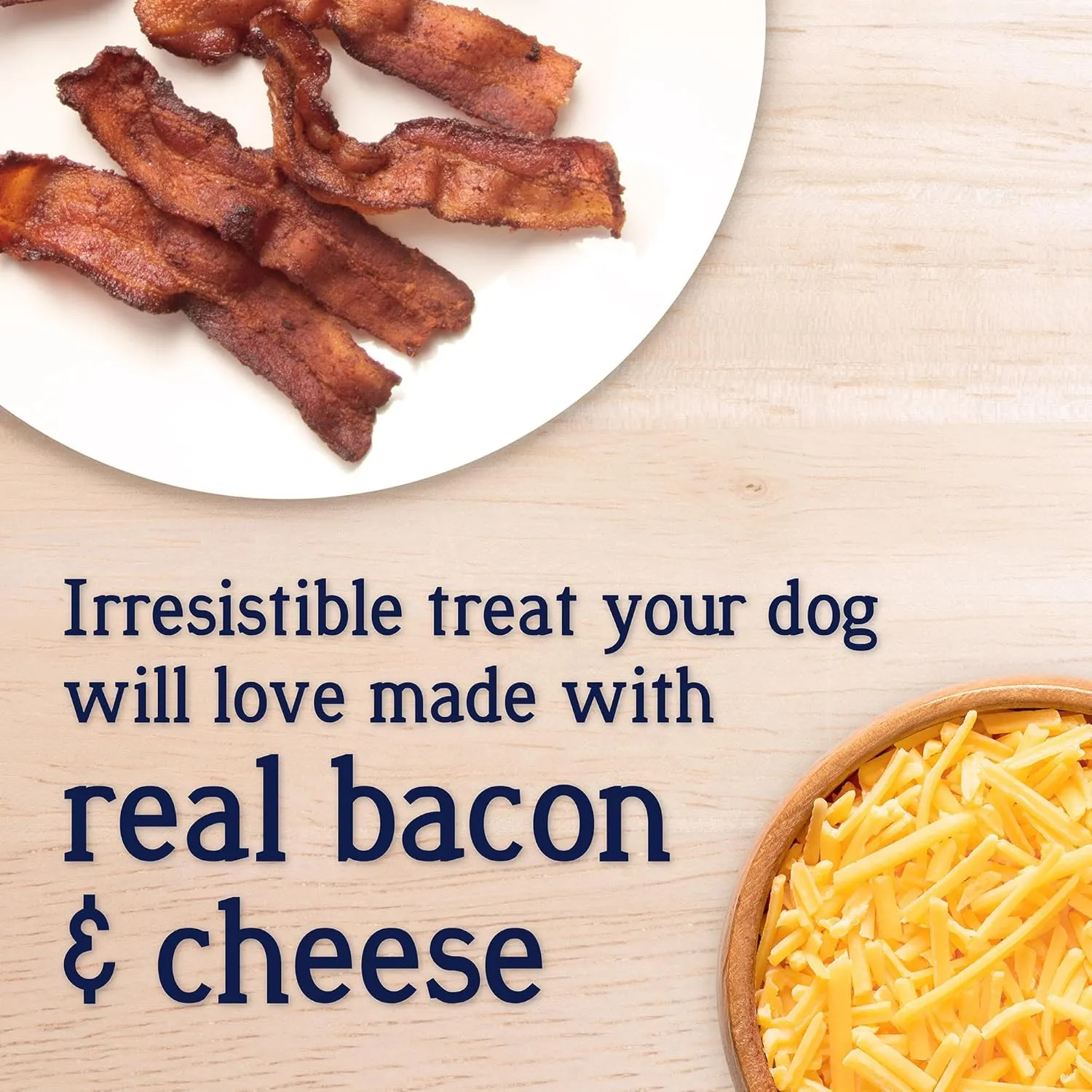 Stewart Freeze Dried Dog Food Topper, PuffTops, Bacon & Cheese, 3.5 Ounce Resealable Pouch, Flavor Enhancing Meal Topper or Dog Treat, Made in USA