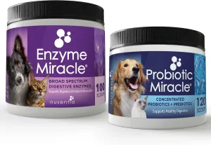 The Miracle Pack - Natural Probiotics   Digestive Enzymes - Prebiotics - for Diarrhea, Gas, Loose Stool, Digestive Upset, & Allergies