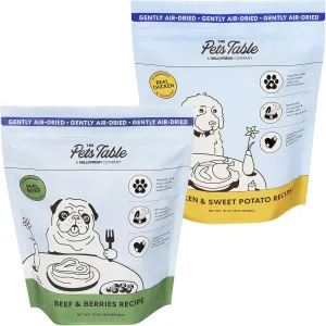 The Pets Table Mixed Grain Free and Grain Inclusive, Air Dried Dog Food 2 Pack - Beef & Berries   Chicken & Sweet Potato, 16 Ounce (Pack of 2)