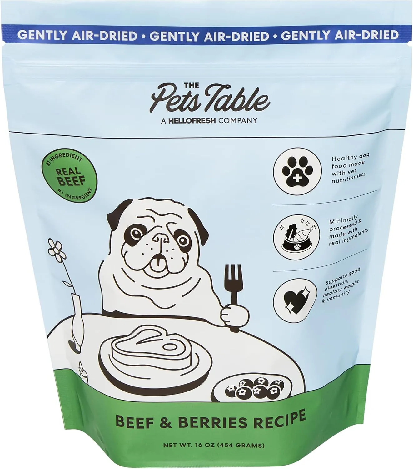 The Pets Table Mixed Grain Free and Grain Inclusive, Air Dried Dog Food 2 Pack - Beef & Berries   Chicken & Sweet Potato, 16 Ounce (Pack of 2)
