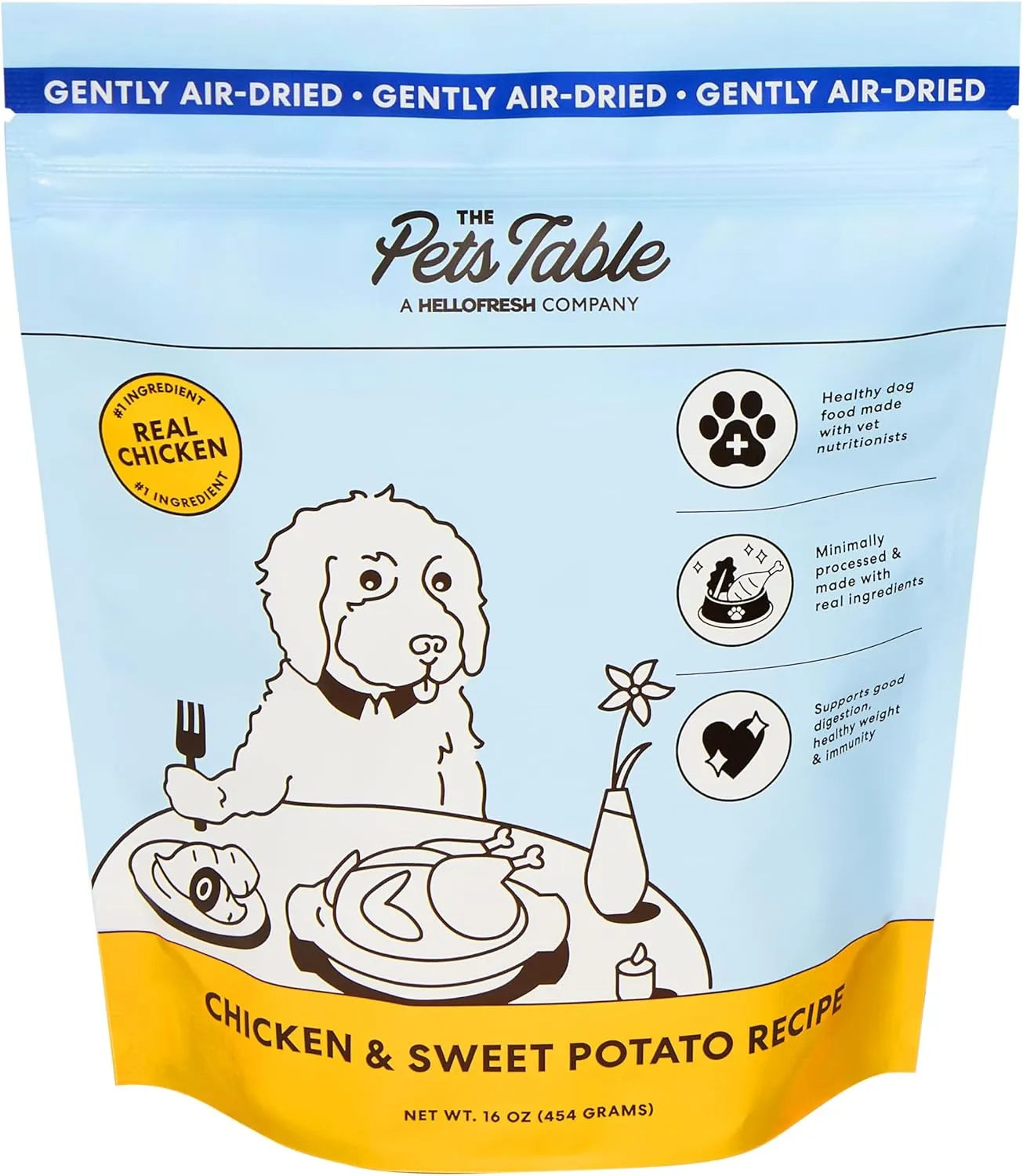 The Pets Table Mixed Grain Free and Grain Inclusive, Air Dried Dog Food 2 Pack - Beef & Berries   Chicken & Sweet Potato, 16 Ounce (Pack of 2)